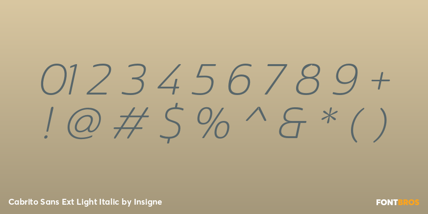 Cabrito Sans Ext Light Italic Font Poster #4