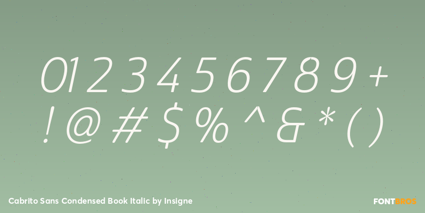 Cabrito Sans Condensed Book Italic Font Poster #4