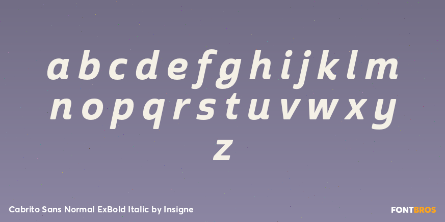 Cabrito Sans Normal ExBold Italic Font Poster #3