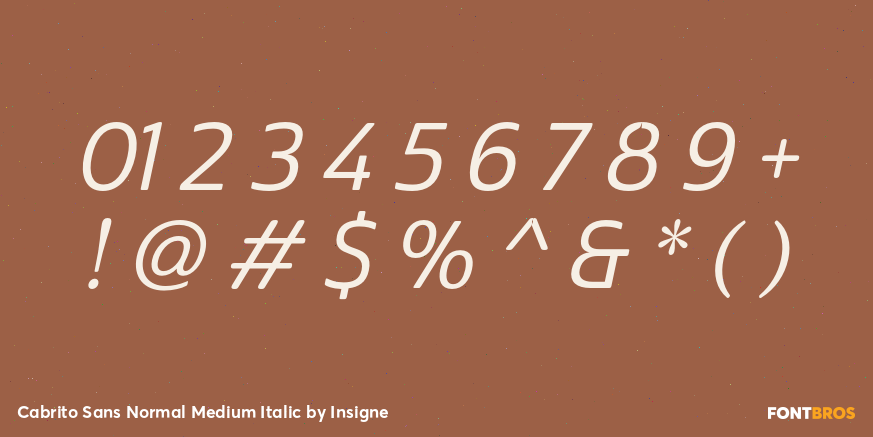 Cabrito Sans Normal Medium Italic Font Poster #4