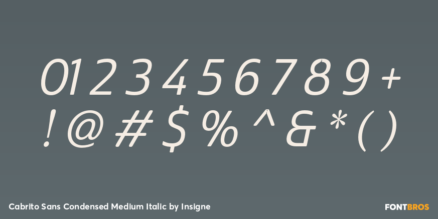 Cabrito Sans Condensed Medium Italic Font Poster #1