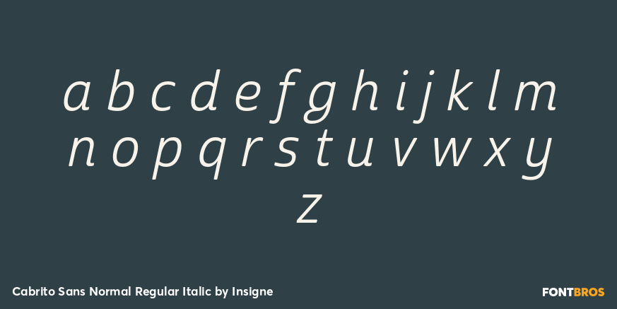 Cabrito Sans Normal Regular Italic Font Poster #3