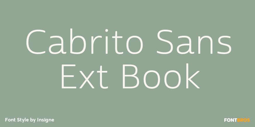 Cabrito Sans Ext Book Font Poster #1