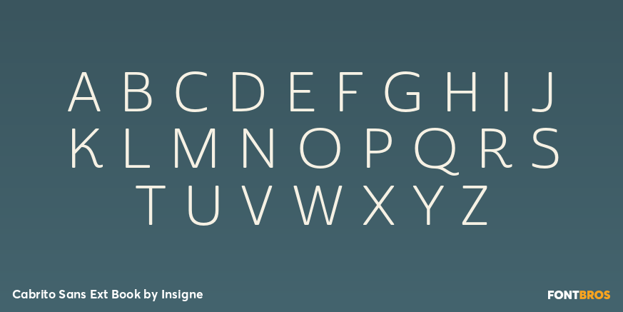 Cabrito Sans Ext Book Font Poster #1