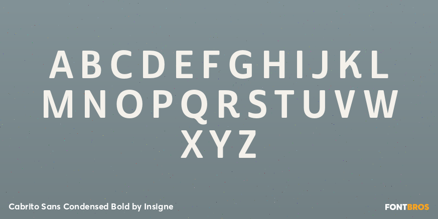 Cabrito Sans Condensed Bold Font Poster #2