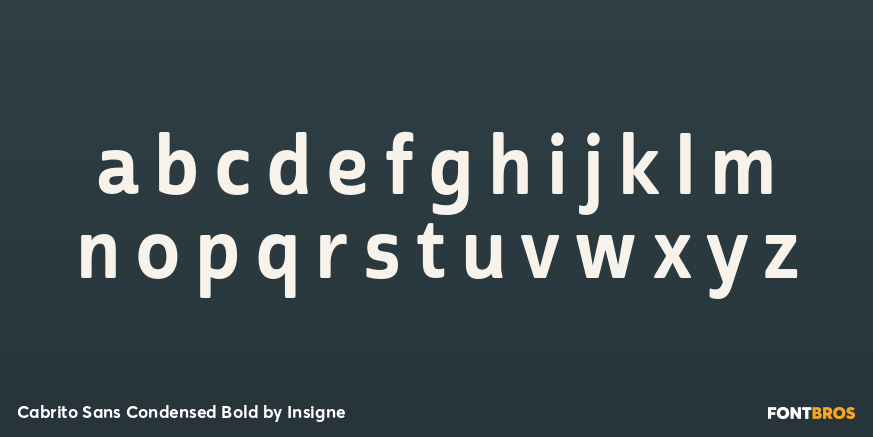Cabrito Sans Condensed Bold Font Poster #3