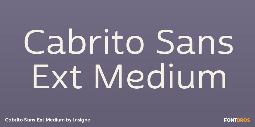 Cabrito Sans Ext Medium Font Poster #1