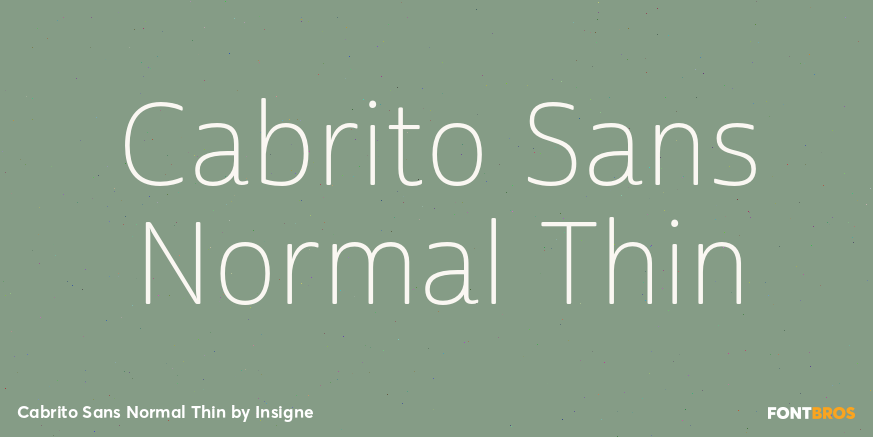 Cabrito Sans Normal Thin Font Poster #1