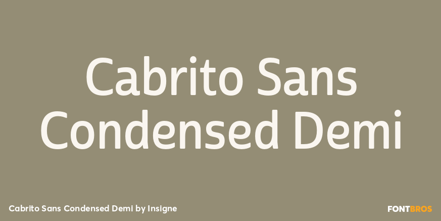 Cabrito Sans Condensed Demi Font Poster #1