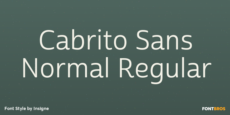 Cabrito Sans Normal Regular Font Poster #1