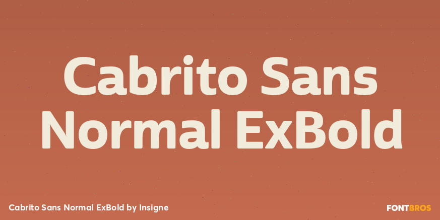 Cabrito Sans Normal ExBold Font Poster #1