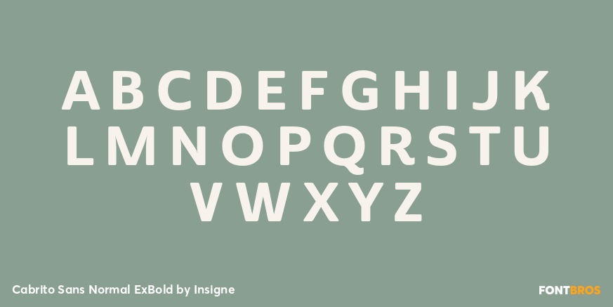 Cabrito Sans Normal ExBold Font Poster #2