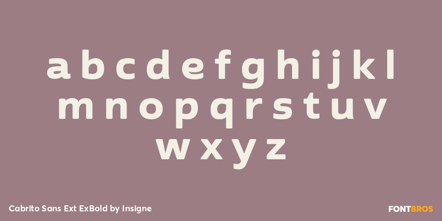 Cabrito Sans Ext ExBold Font Poster #3