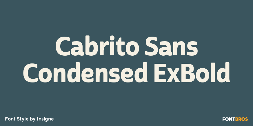 Cabrito Sans Condensed ExBold Font Poster #1