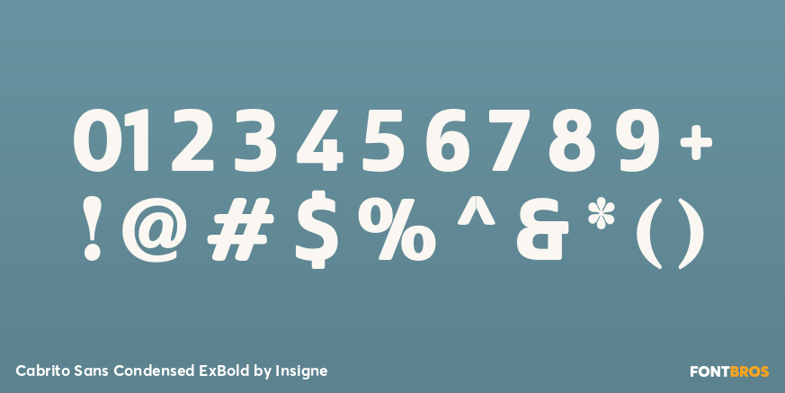 Cabrito Sans Condensed ExBold Font Poster #1
