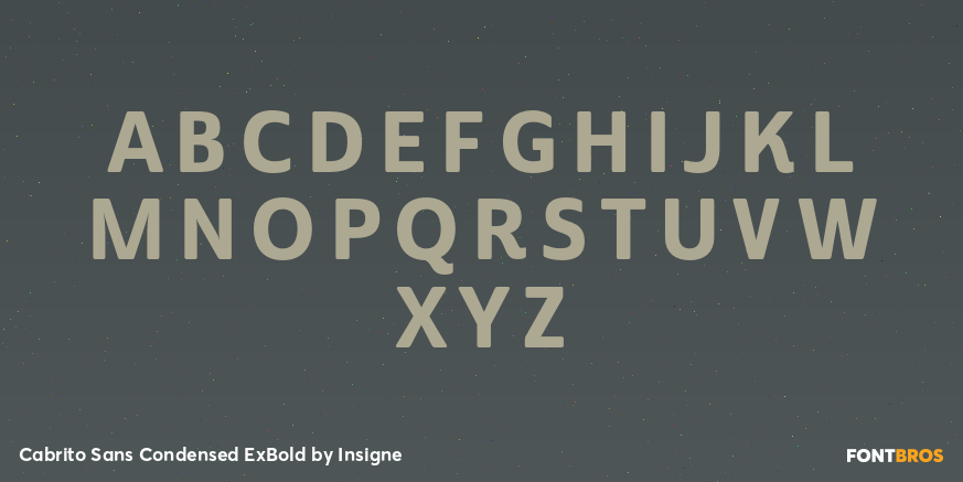 Cabrito Sans Condensed ExBold Font Poster #1