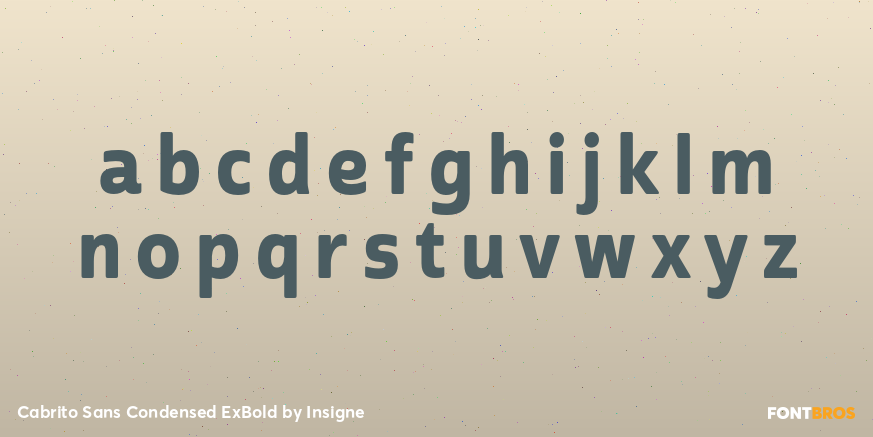 Cabrito Sans Condensed ExBold Font Poster #1