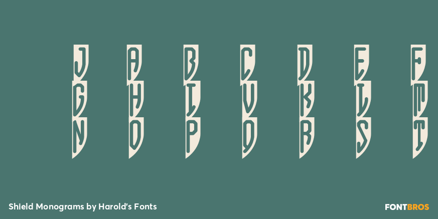 Shield Monograms Font Poster #1