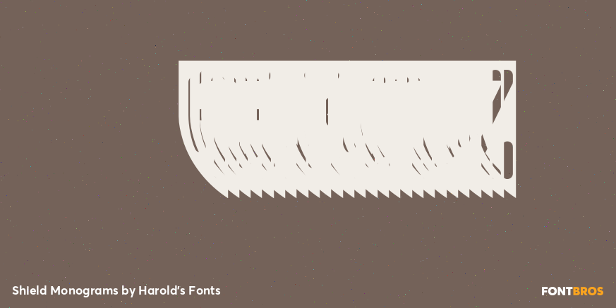 Shield Monograms Font Poster #3