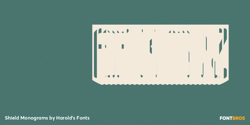 Shield Monograms Font Poster #1