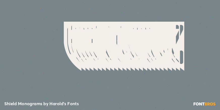Shield Monograms Font Poster #1