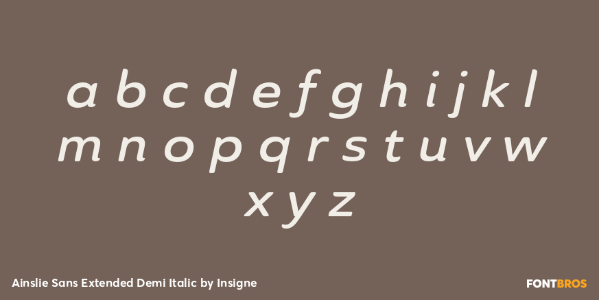 Ainslie Sans Extended Demi Italic Font Poster #3