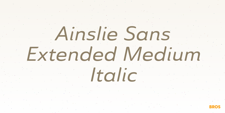Ainslie Sans Extended Medium Italic Font Poster #1