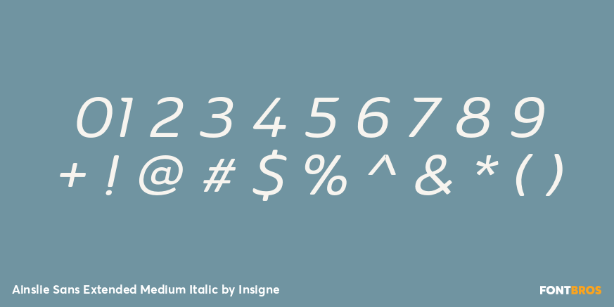 Ainslie Sans Extended Medium Italic Font Poster #1