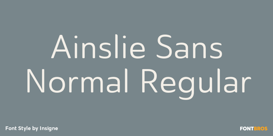 Ainslie Sans Normal Regular Font Poster #1