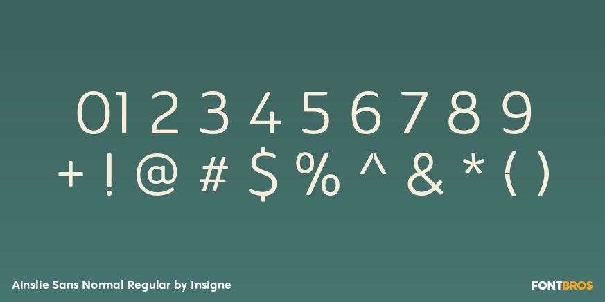 Ainslie Sans Normal Regular Font Poster #1