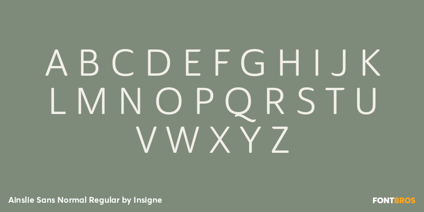 Ainslie Sans Normal Regular Font Poster #1