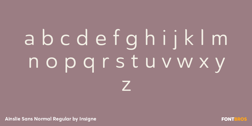 Ainslie Sans Normal Regular Font Poster #1