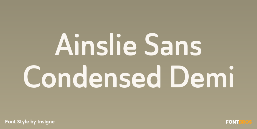 Ainslie Sans Condensed Demi Font Poster #1