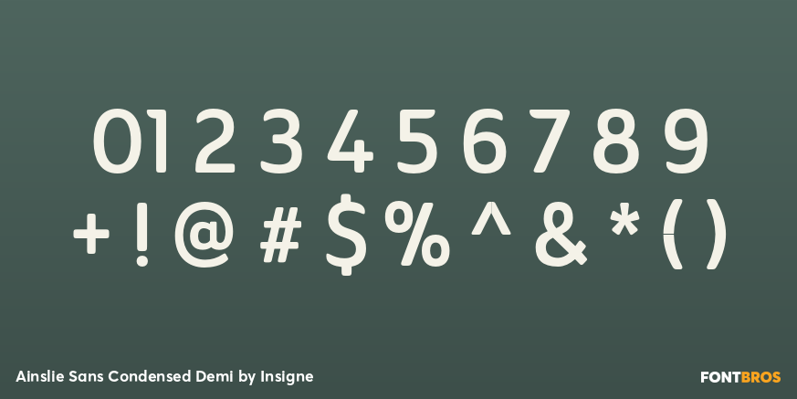 Ainslie Sans Condensed Demi Font Poster #1