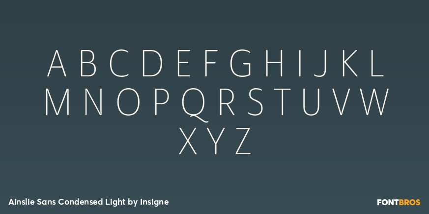 Ainslie Sans Condensed Light Font Poster #2
