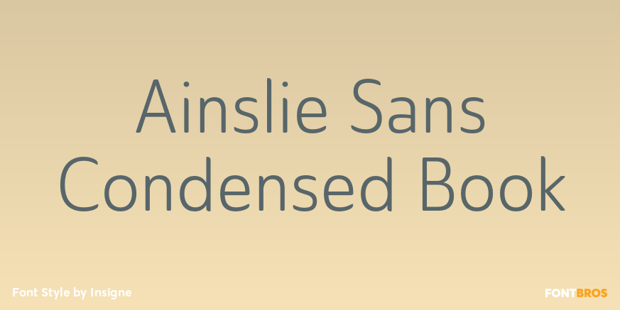 Ainslie Sans Condensed Book Font Poster #1