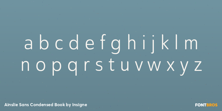 Ainslie Sans Condensed Book Font Poster #1