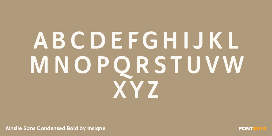 Ainslie Sans Condensed Bold Font Poster #2