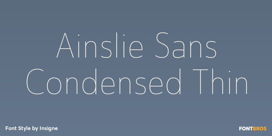Ainslie Sans Condensed Thin Font Poster #1