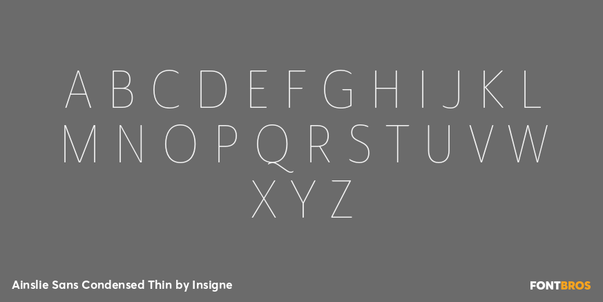 Ainslie Sans Condensed Thin Font Poster #2