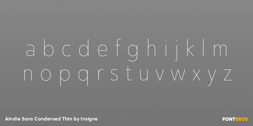 Ainslie Sans Condensed Thin Font Poster #1