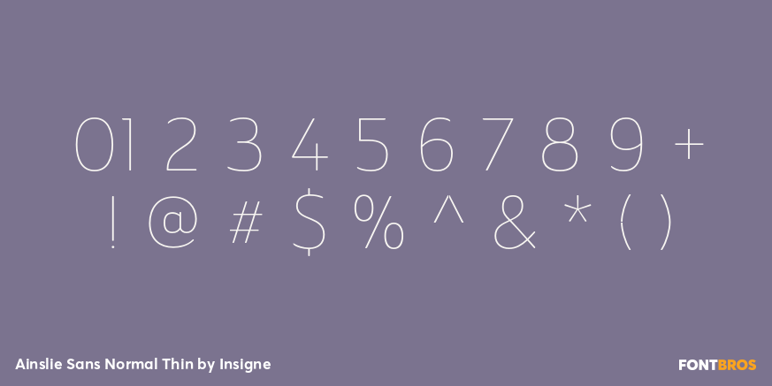 Ainslie Sans Normal Thin Font Poster #1