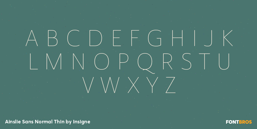 Ainslie Sans Normal Thin Font Poster #1