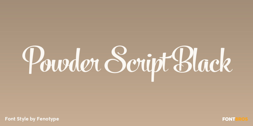 Powder Script Black Poster