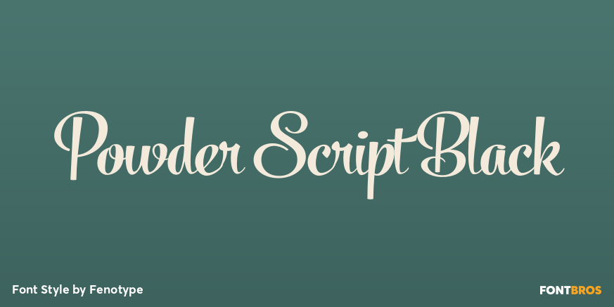 Powder Script Black Poster