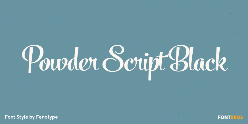 Powder Script Black Poster