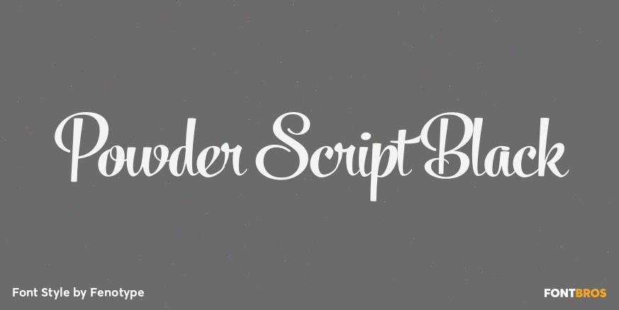 Powder Script Black Poster