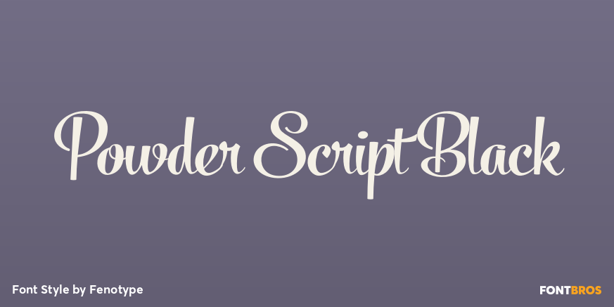 Powder Script Black Poster