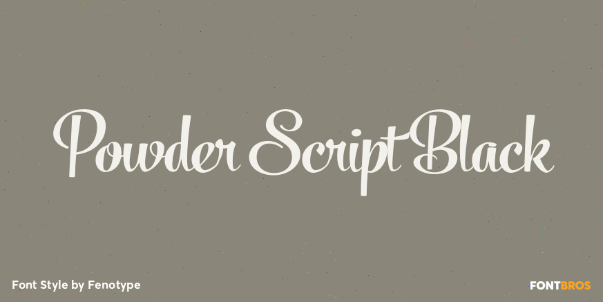 Powder Script Black Poster