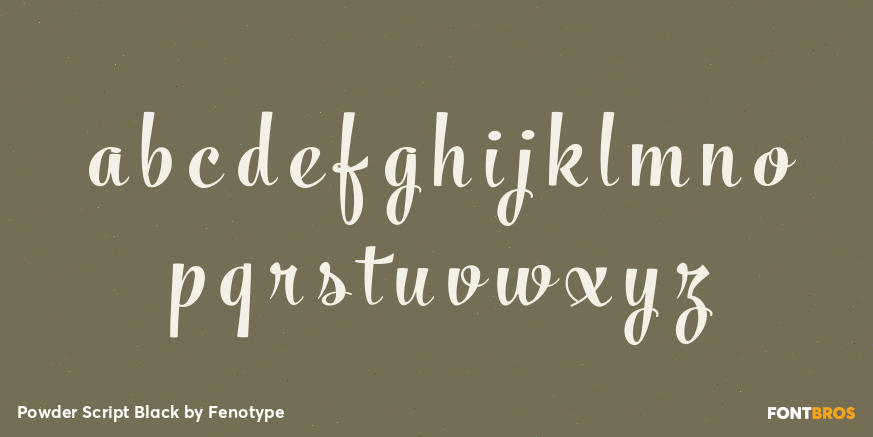 Powder Script Black Font Poster #1